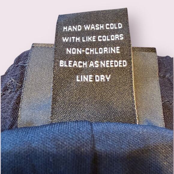 LIV Los Angeles Embroidered Wide Leg Pants Black Floral Boho Festival Rayon Sz S - Picture 9 of 11